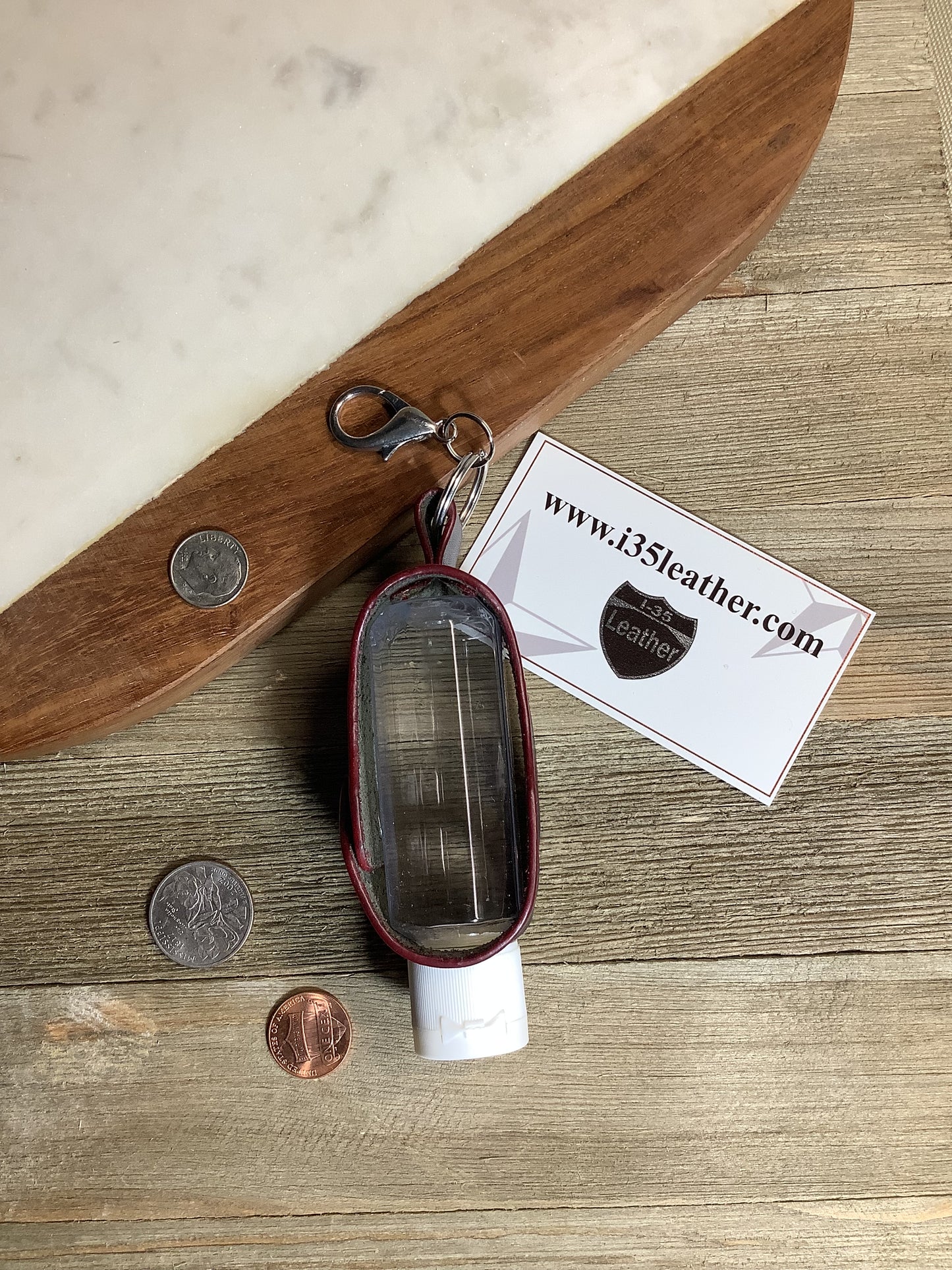 Leather 2 oz Bottle Carrier/Keychain