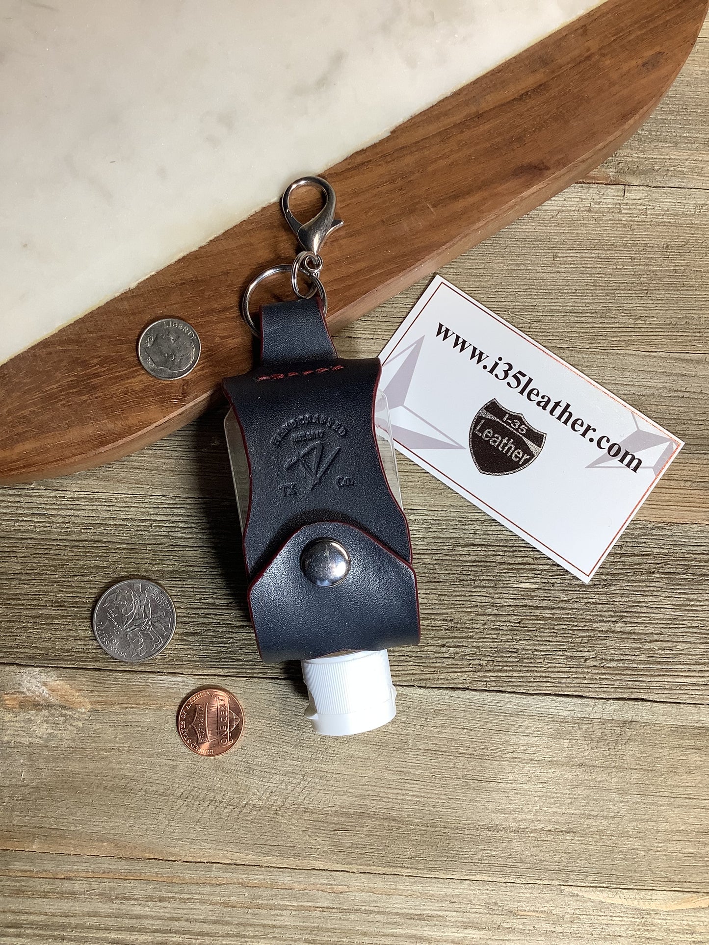Leather 2 oz Bottle Carrier/Keychain