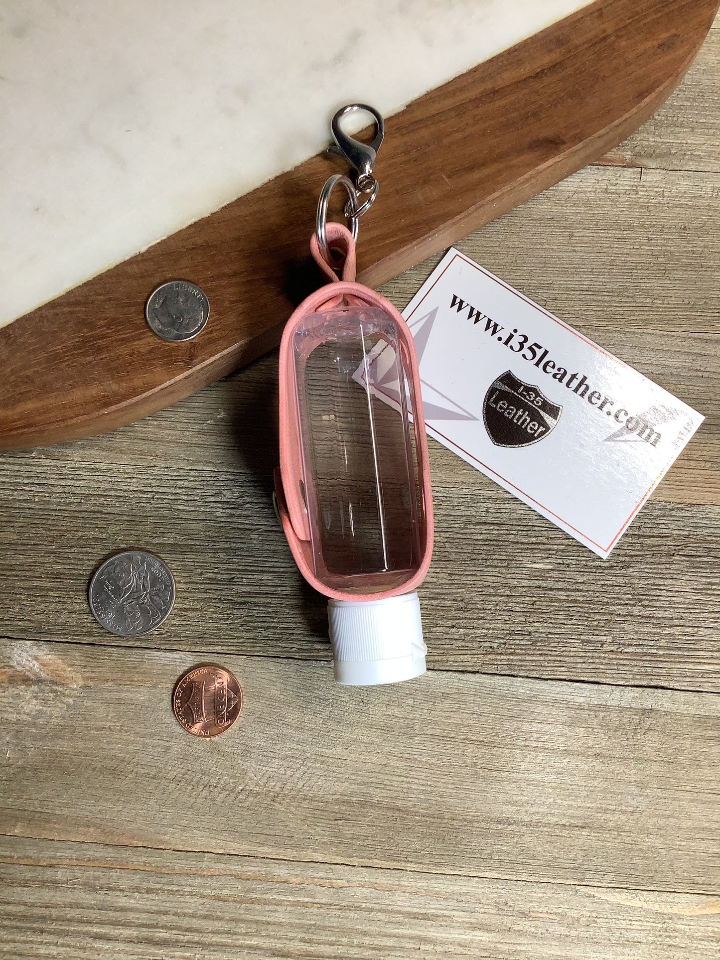 Leather 2 oz Bottle Carrier/Keychain