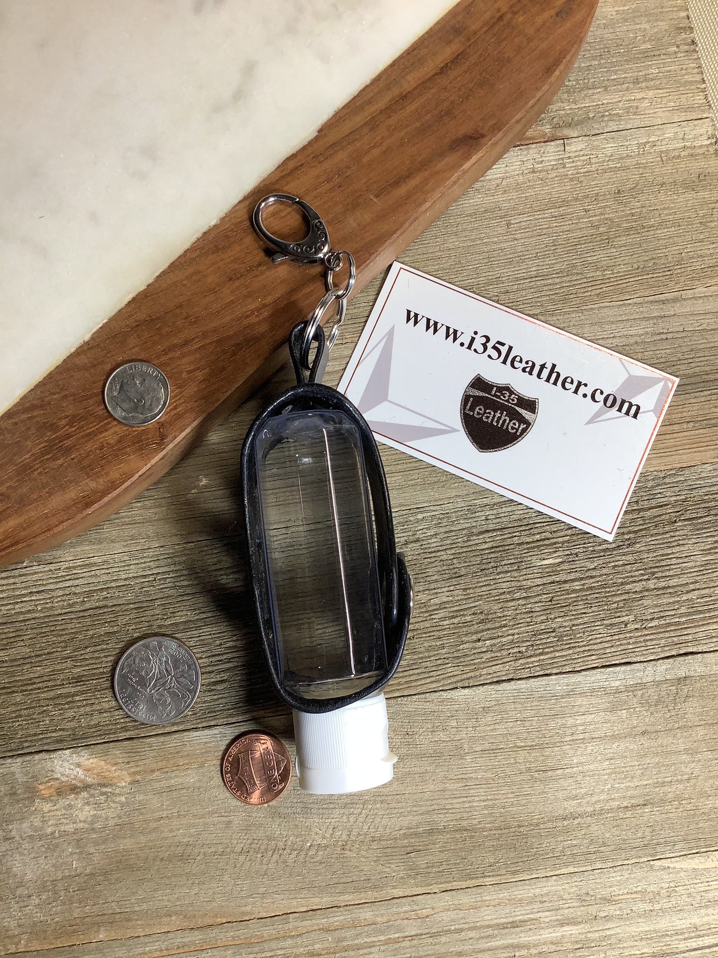 Leather 2 oz Bottle Carrier/Keychain