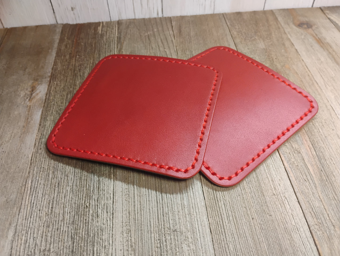 Leather coaster set of 2