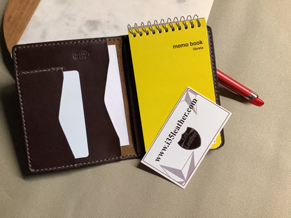 I-35 Leather - Small Notepad - Pecan exterior Leather